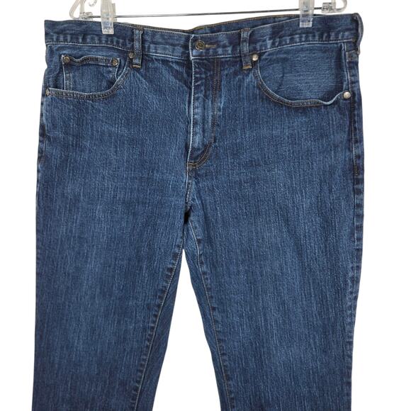 Brooks Brothers Jeans Mens 38x30 Blue Straight Fit Stretch 5-Pocket Classic - Picture 2 of 11